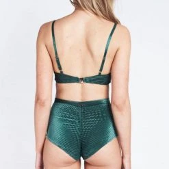 All Pole Wear Lunalae Lana High Waist Shorts - Emerald Velvet 16 All Pole Wear Lunalae Lana High Waist Shorts - Emerald Velvet