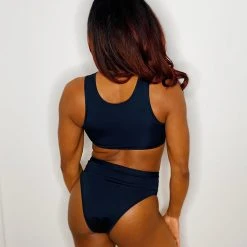 Hamade Activewear Lace Up High Cut Bottoms - Black All Pole Wear