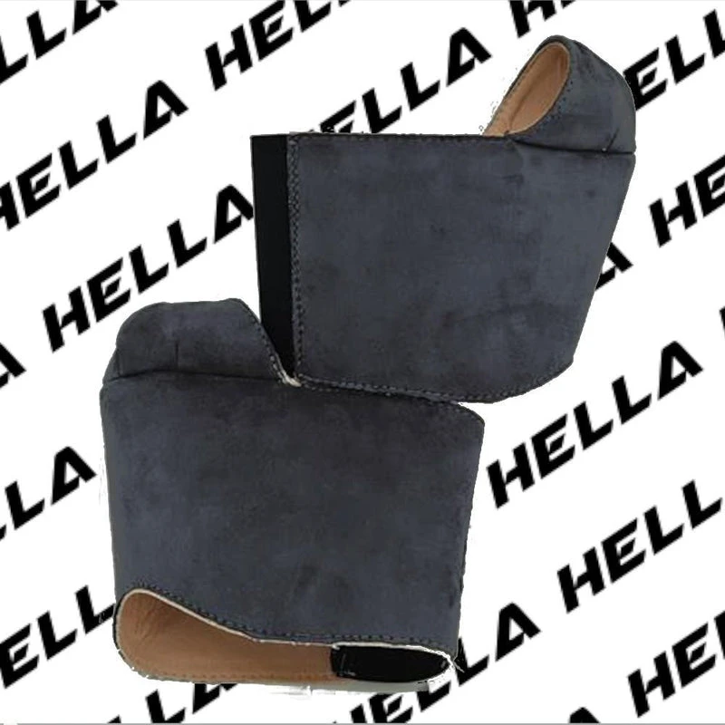 Hella Heels Classique Shoe Protector - Dark Grey Faux Suede Shoes 1 Hella Heels Classique Shoe Protector - Dark Grey Faux Suede Shoes
