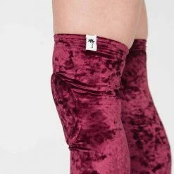 Paradise Chick Animal Leg Warmers (with Kneepads) - Burgundy Velvet Accessories 5 Paradise Chick Animal Leg Warmers (with Kneepads) - Burgundy Velvet Accessories