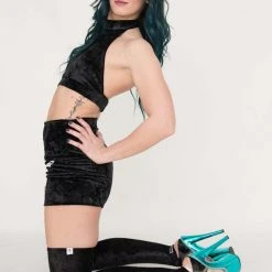 Paradise Chick Animal Leg Warmers (with Kneepads) - Black Velvet Accessories