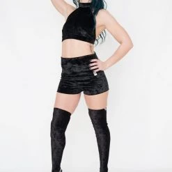 Paradise Chick Animal Leg Warmers (with Kneepads) - Black Velvet Accessories