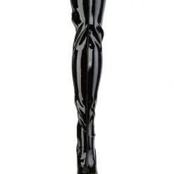 Pleaser USA Flamingo-3063 8inch Thigh High Pleaser Boots - Patent Black Shoes 9 Pleaser USA Flamingo-3063 8inch Thigh High Pleaser Boots - Patent Black Shoes