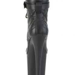 Pleaser USA Flamingo-800 8inch Pleaser Boots - Matte Black Shoes