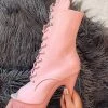 Hella Heels LipKit Open Toe 7inch Boots - Candy Shop