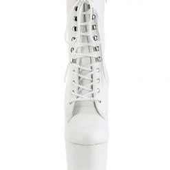 Shoes Pleaser USA Flamingo-1020LWR 8inch Real Leather Boots - Matte White