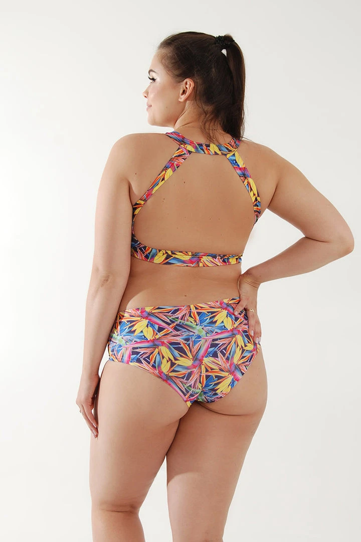 All Pole Wear Pole Addict Openback Top - Floral Firework 2 All Pole Wear Pole Addict Openback Top - Floral Firework