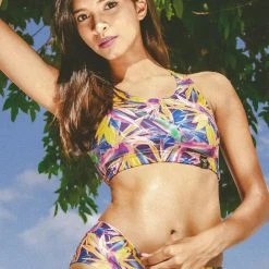 All Pole Wear Pole Addict Openback Top - Floral Firework 15 All Pole Wear Pole Addict Openback Top - Floral Firework