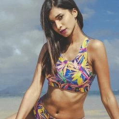 All Pole Wear Pole Addict Openback Top - Floral Firework 14 All Pole Wear Pole Addict Openback Top - Floral Firework