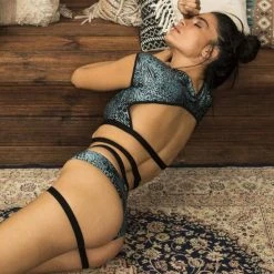 Paradise Chick Frankie Wrap Top - Petrol