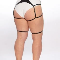 Queen Accessories Queen Garter Belt - Black Shine