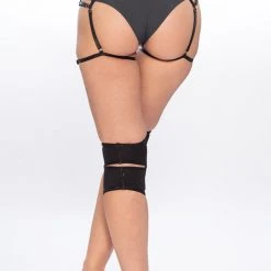 Queen Accessories Queen Garter Belt - Black Shine