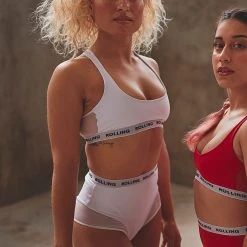 Rolling Alpha High Waisted Hot Pants - White All Pole Wear