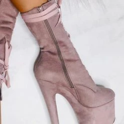 Shoes Hella Heels High BabyDoll 7inch Boots - Lilac Mink