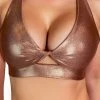 All Pole Wear Cleo The Hurricane Twist Sports Bra - Rose Gold