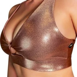 All Pole Wear Cleo The Hurricane Twist Sports Bra - Rose Gold