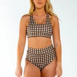 AMBR Designs High Waist Shorts - Gingham New In 5 AMBR Designs High Waist Shorts - Gingham New In