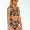 AMBR Designs High Waist Shorts - Gingham New In