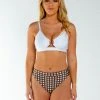 New In AMBR Designs Hook Crop Top - White