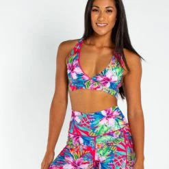 New In AMBR Designs Eco Biker Shorts - Aloha