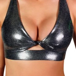 All Pole Wear Cleo The Hurricane Twist Sports Bra - Metallic Chrome 11 All Pole Wear Cleo The Hurricane Twist Sports Bra - Metallic Chrome