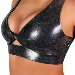 All Pole Wear Cleo The Hurricane Twist Sports Bra - Metallic Chrome 9 All Pole Wear Cleo The Hurricane Twist Sports Bra - Metallic Chrome