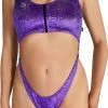 Cleo The Hurricane Queen Anaconda MonoKini - Velvet Purple All Pole Wear