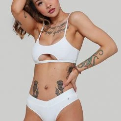 Creatures Of XIX The Hills Raree Top - Ribbed White All Pole Wear