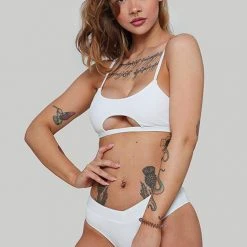 Creatures Of XIX The Hills Raree Top - Ribbed White All Pole Wear