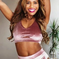 REV ACTIV Gap Top - Pink Velvet All Pole Wear