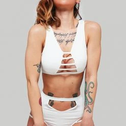 Creatures Of XIX The Valley Top - Ribbed White