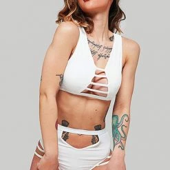 Creatures Of XIX The Valley Top - Ribbed White