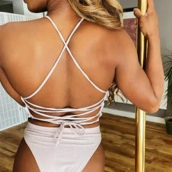 Exo Wear Lurex Top - Ice Pink New In