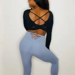 Olra Activewear Signature Leggings - Sky Grey