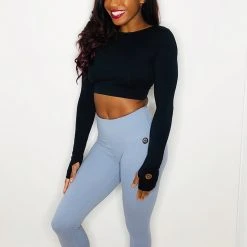 Olra Activewear Signature Leggings - Sky Grey