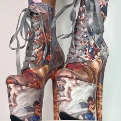 Hella Heels Renaissance 8inch Boots - Stairway To Heaven Shoes 10 Hella Heels Renaissance 8inch Boots - Stairway To Heaven Shoes