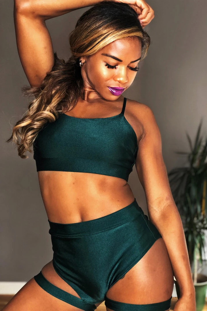 REV ACTIV Bomb Garter Shorts - Bottle Green 8 REV ACTIV Bomb Garter Shorts - Bottle Green