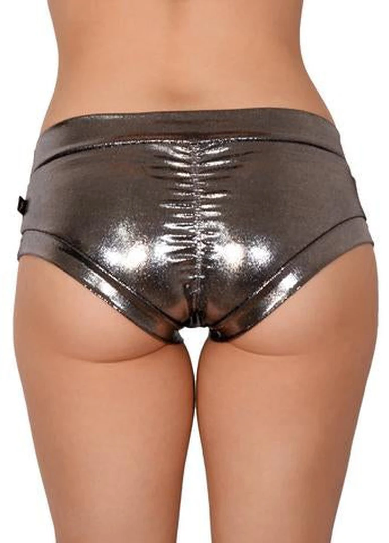 All Pole Wear Cleo The Hurricane Hot Pants - Metallic Chrome 2 All Pole Wear Cleo The Hurricane Hot Pants - Metallic Chrome