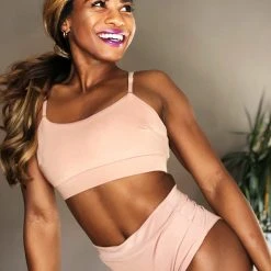 REV ACTIV Bomb Garter Shorts - Beige All Pole Wear