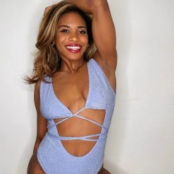 Exo Wear Lurex Bodysuit - Lilac 17 Exo Wear Lurex Bodysuit - Lilac