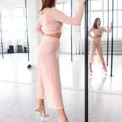 REV ACTIV Mesh Flow Pants - Beige Loungewear Bottoms 12 REV ACTIV Mesh Flow Pants - Beige Loungewear Bottoms