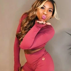 Olra Activewear Signature Biker Shorts - Desert Rose