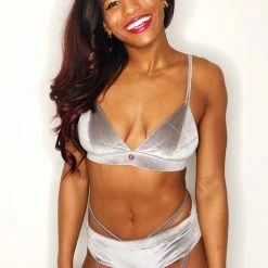 Shimmy & Sparkle Rio Top - Silver Taupe All Pole Wear