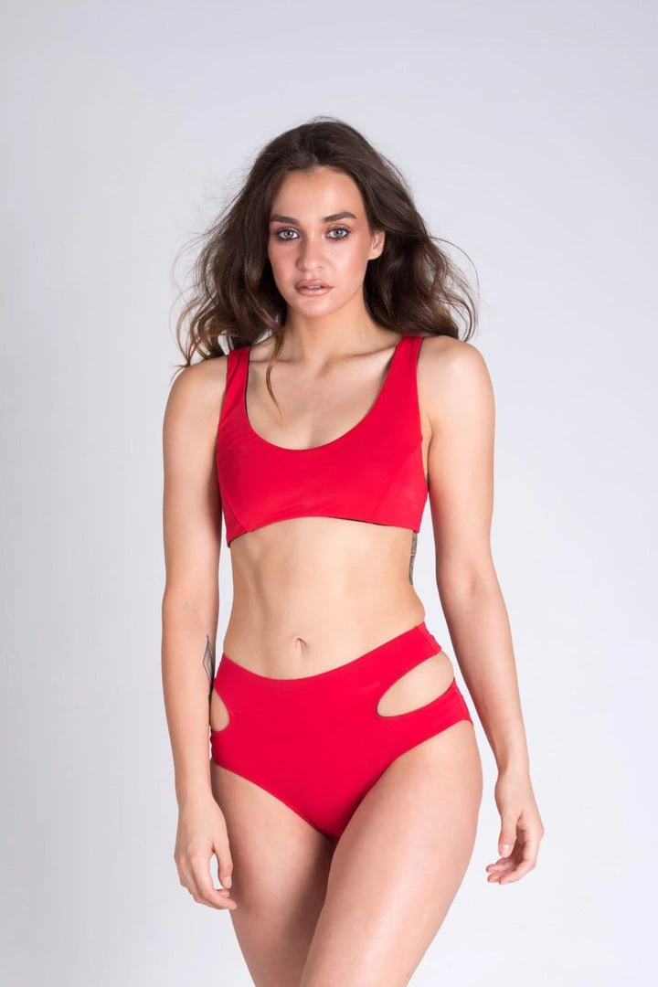 All Pole Wear Paradise Chick Opencut Shorts - Red 1 All Pole Wear Paradise Chick Opencut Shorts - Red