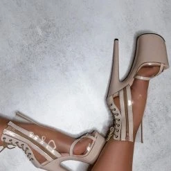 Hella Heels King Hybrid 8inch Boots - Stripped Shoes