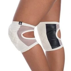 Accessories Poledancerka Grippy Kneepads - Ivory White