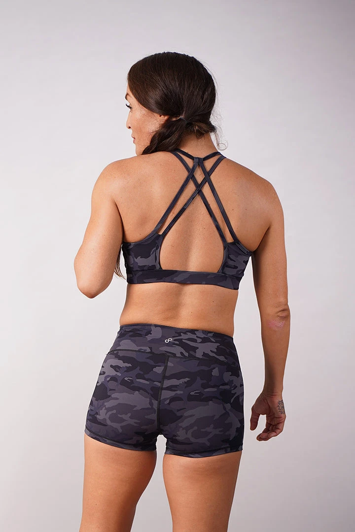 Off The Pole Lifestyle Sports Bra - Black Camouflage 4 Off The Pole Lifestyle Sports Bra - Black Camouflage