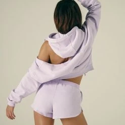 Plus Size Pole Wear Creatures Of XIX Droptop Zip Hoodie - Lilac