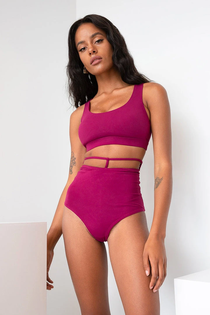 All Pole Wear Lunalae Kimmy High Waist Bottoms - Recycled Fuchsia 1 All Pole Wear Lunalae Kimmy High Waist Bottoms - Recycled Fuchsia