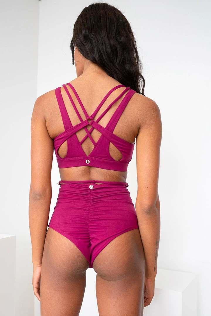 All Pole Wear Lunalae Kimmy High Waist Bottoms - Recycled Fuchsia 4 All Pole Wear Lunalae Kimmy High Waist Bottoms - Recycled Fuchsia